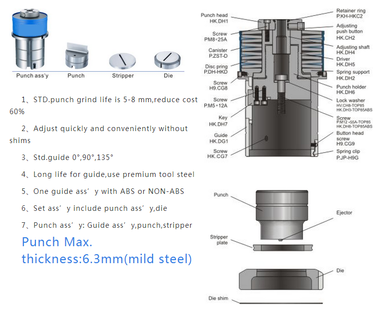 D station TURRET VT-300: D station THICK TURRET 61.50MM ROUND - Image 1